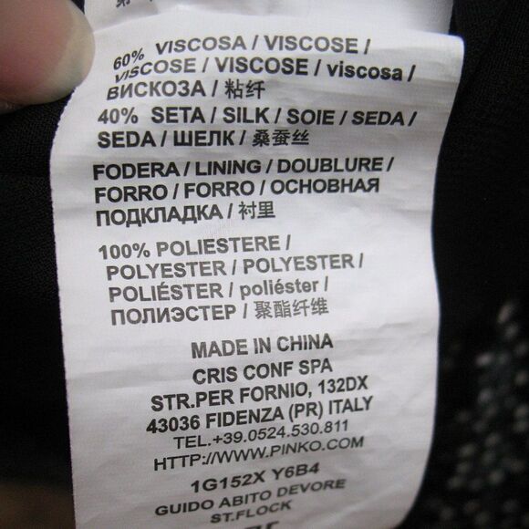 Pinko Silk Blend  Ruffle Trim Mini Dress - Picture 11 of 12